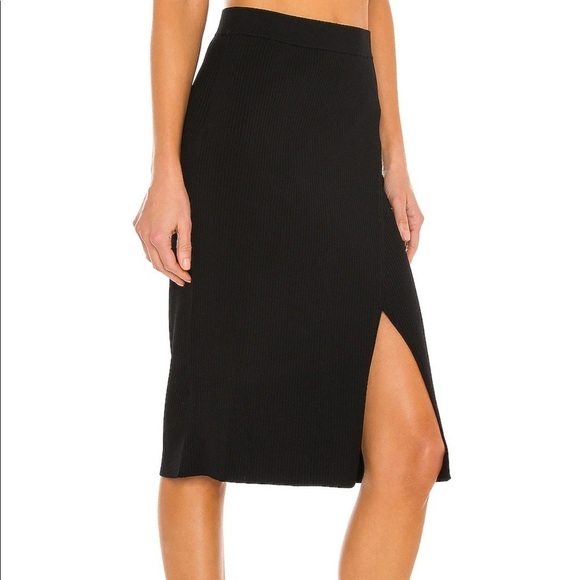 JONATHAN SIMKHAI Deep Rib Wrap Skirt - Picture 3 of 6